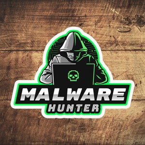 Cyber Security Malware Hunter Grüne Aufkleber