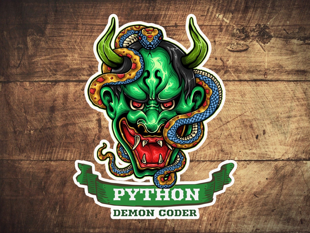 Python Demon Coder Stickers - Etsy