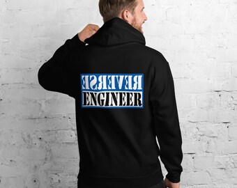 Cyber Security Reverse Engineer in Blue Unisex Hoodie