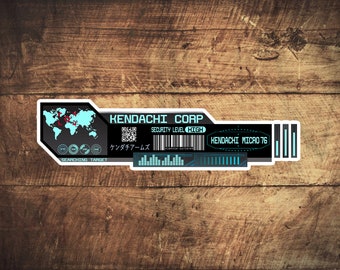 Cyberpunk - Corporation sci-fi Japońskie naklejki naklejki - W kolorze czarnym