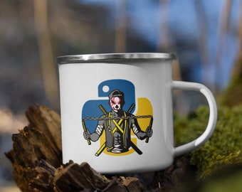 Python Ninja Enamel Mug