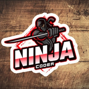Ninja Coder - Adesivi rossi