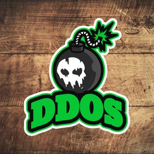 DDOS 爆弾スカル ステッカー
