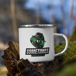 Cybersäkerhet - Hacker - Ibland bär jag en svart hatt - V2 Emaljmugg