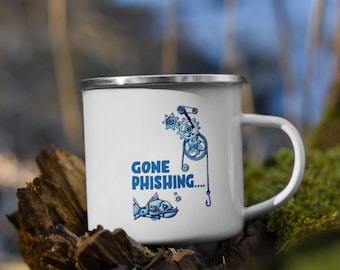 Cyber Security - Gone Phishing Enamel Mug