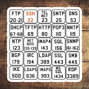 Hacker Port Numbers V2 Updated! stickers