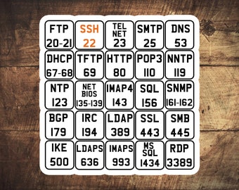 Hacker Port Numbers V2 Updated! stickers