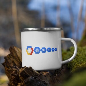 Cloud Computing - Google Cloud Machine Learning Elements Enamel Mug