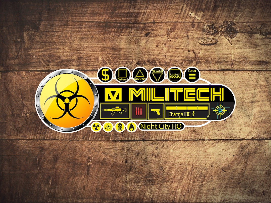Militech Sticker Cyberpunk - Militech International Armaments Stickers V1 - Etsy
