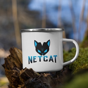 Cyber Security - Hacker - NetCat - Network Utility  Enamel Mug