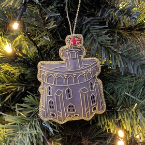 London Tower of London Christmas decoration Ornament hanging, Handmade Family Gift, Keepsake Festive Traditional Quaint Iconic Nostalgic