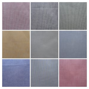 Checkered pattern - cotton fabric for dollhouses, patchwork quilts, doll clothes, small-patterned fabrics for 1:12 scale, checkered DIY crafts with fabric