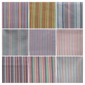 May include: A collection of 12 fabric swatches featuring various striped patterns in different colors. The swatches are arranged in a grid of 3 rows and 4 columns.