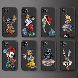 Cute Grafitti Tattoo Silicone Case for iPhone