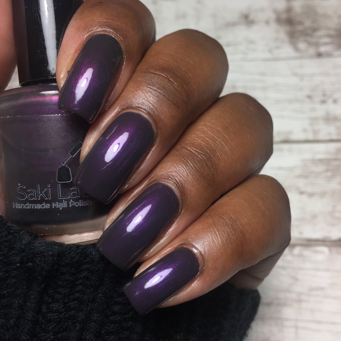 Vampy Purple Nail Polish Eggplant Couture Handmade Etsy