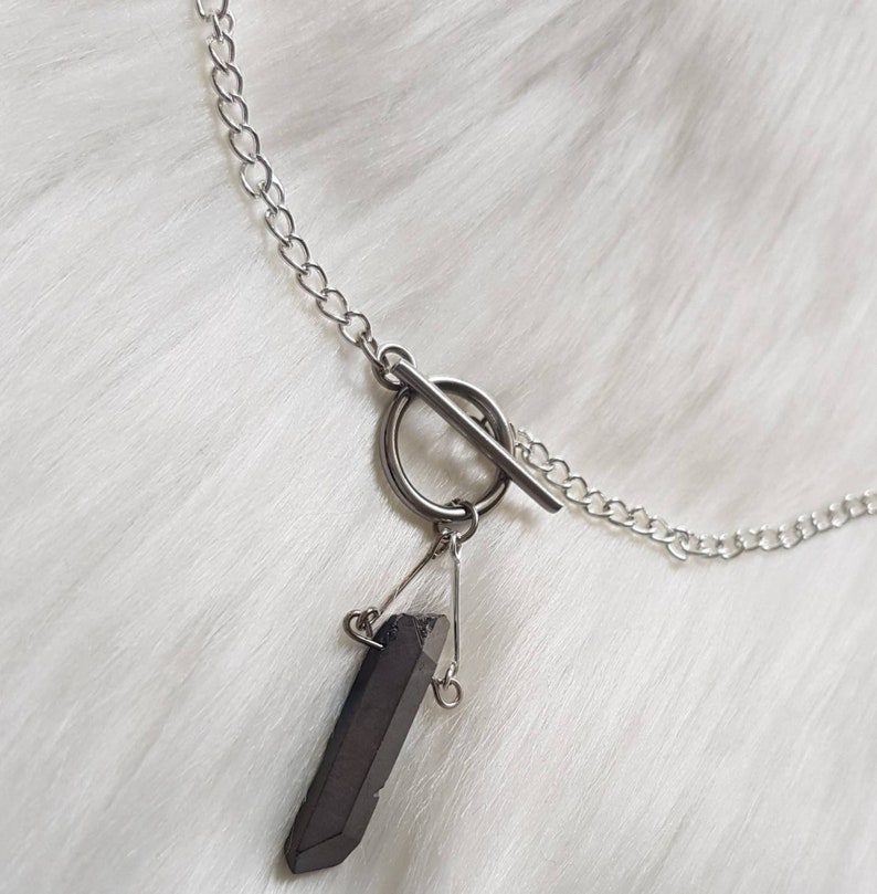 Necklace Gift Grunge Pendant Matte Raw Black Crystal Quartz O Ring Chain Choker Kawaii Fairycore Jewelry Necklaces Levinsky Academe Plus Necklace Gift Grunge Pendant Matte Raw Black Crystal Quartz O Ring Chain Choker Kawaii Fairycore Jewelry Necklaces Levinsky Academe Plus