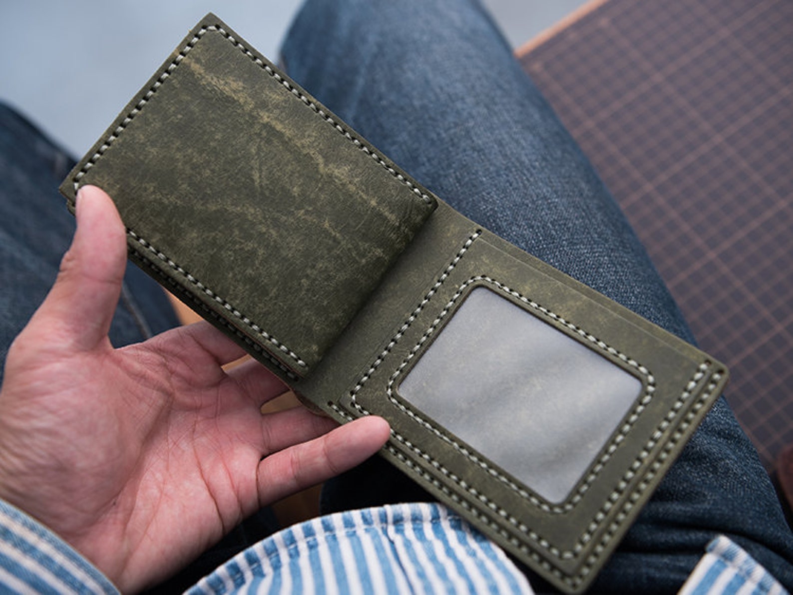DIY Leather Wallet Kit for Beginner With Tools Fog Wax Etsy