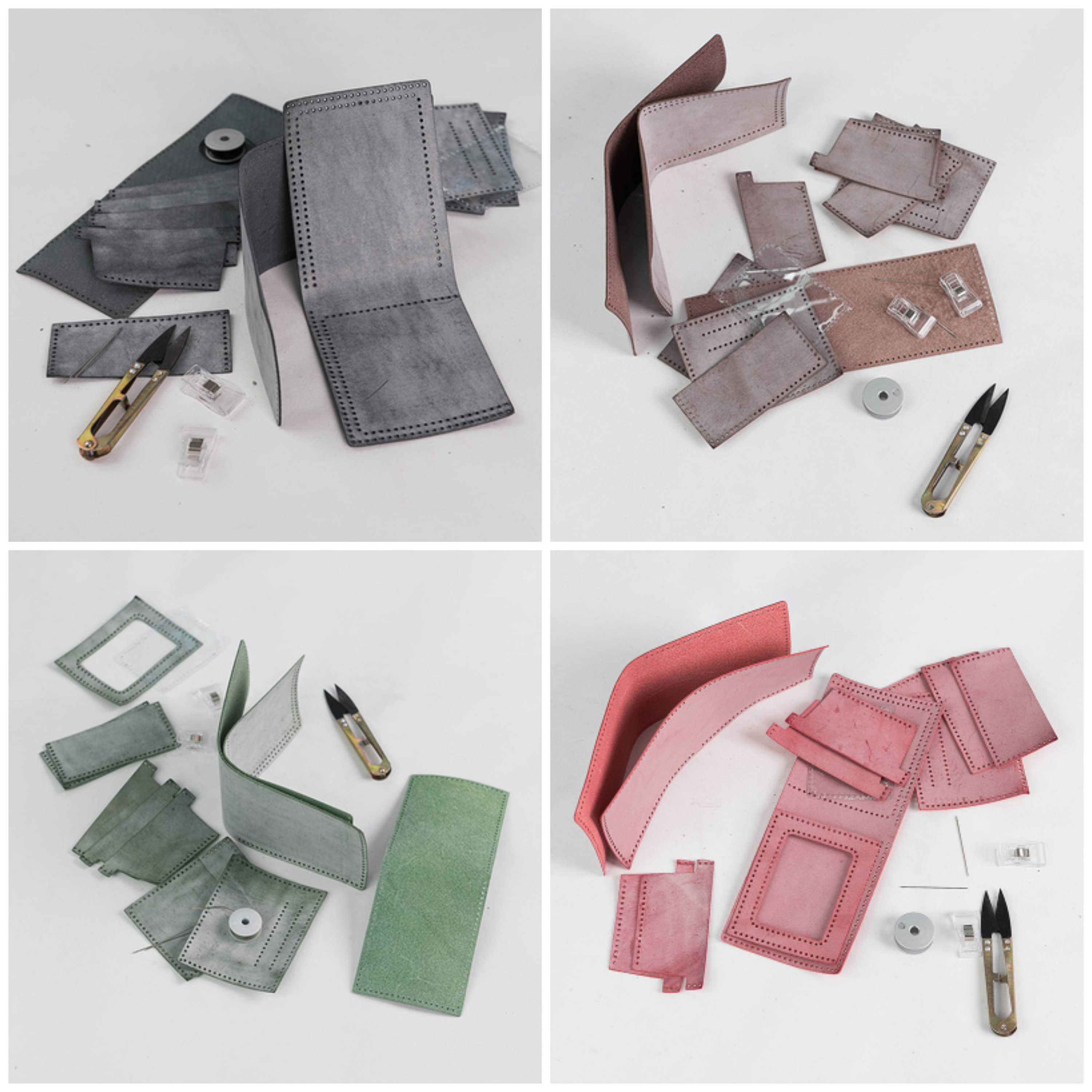 DIY Leather Wallet Kit for Beginner With Tools Fog Wax Etsy