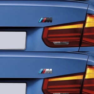 2x Original BMW M Emblemen M Logo M aufkleber Silber Chrom Neu Embleme  45x15mm