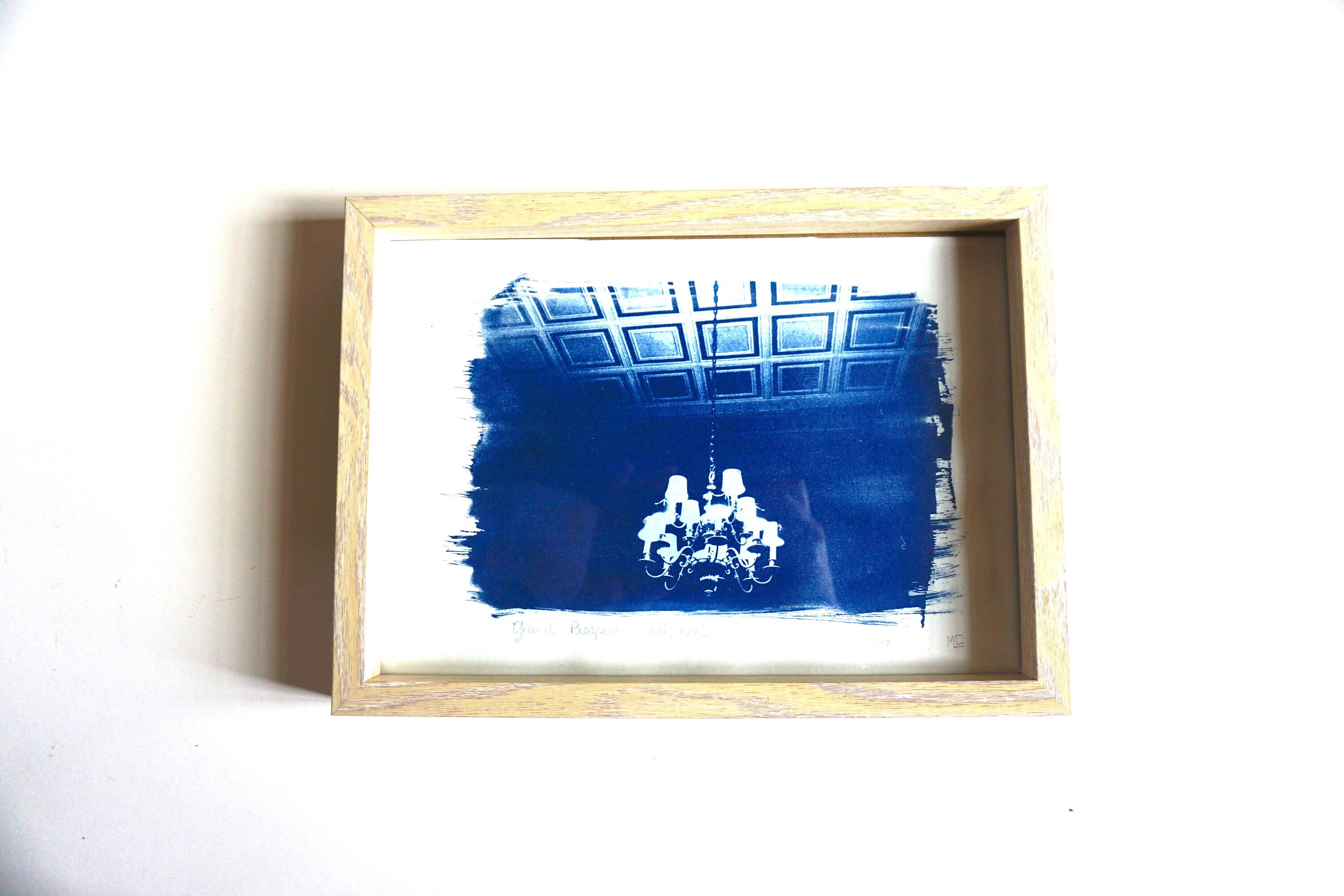 Cyanotype de Grand Ballroom Hall sur Papier Aquarelle
