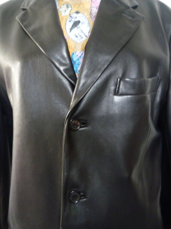 Vintage Men's Ermenegildo Zegna Soft Black Leather Jacket L Vintage Men's Ermenegildo Zegna Soft Black Leather Jacket L
