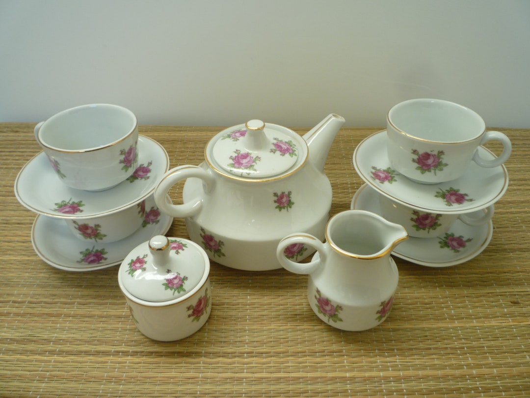 RARE Vintage 1960's Boxed Children's China Tea Set Doll Toys Complete