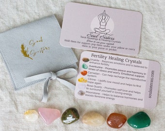 Fertility Healing Crystal Set, Fertility Gift, Fertility Crystals, Healing Crystals, Pregnancy Boost Stones