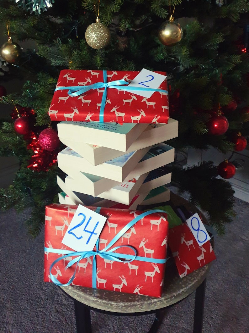 Book Advent Calendar 12 books 6 teas 6 hot chocolates image 1