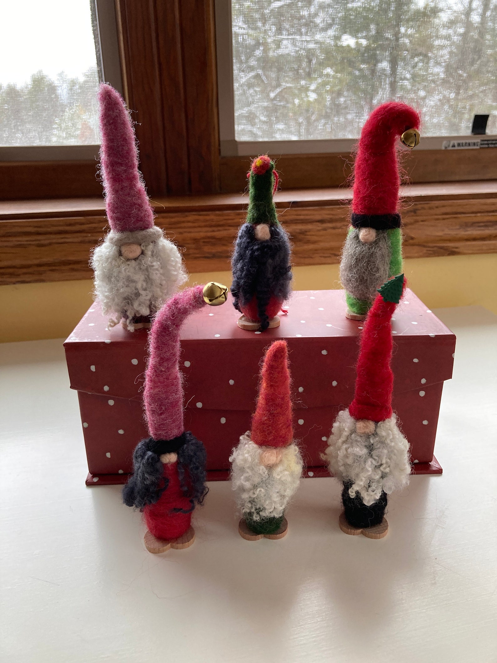 Holiday Needle Felted Gnomes Etsy