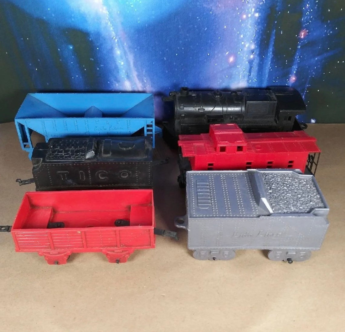 Vintage Plastic Trains Lot Etsy