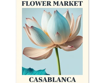 Flower Market Print Casablanca | Classic Matte Paper Poster