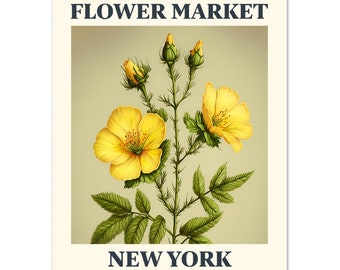 Flower Market Print New York | Classic Matte Paper Poster