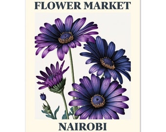 Flower Market Print Nairobi | Classic Matte Paper Poster