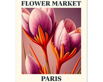 Flower Market Print Paris | Classic Matte Paper Poster