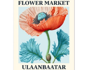 Flower Market Print Ulaanbaatar | Classic Matte Paper Poster