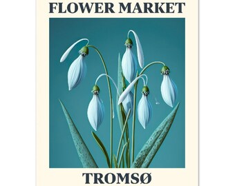 Flower Market Print Tromsø | Classic Matte Paper Poster