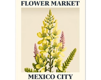 Flower Market Print Mexico City | Classic Matte Paper Poster