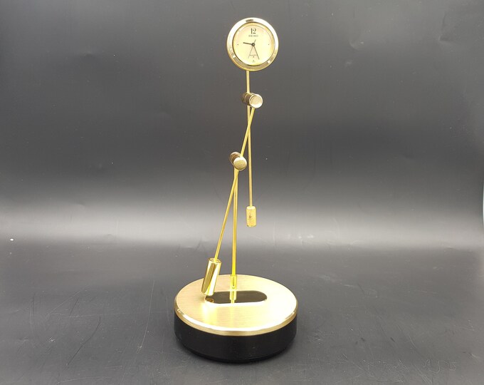1980s Seiko Pendulum Swing Desk Clock Etsy