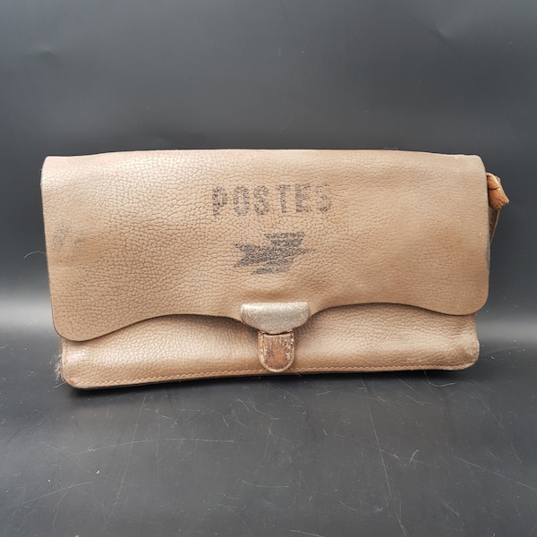 Alte Briefträgertasche von La Poste / Detaillierte Beschreibung unten