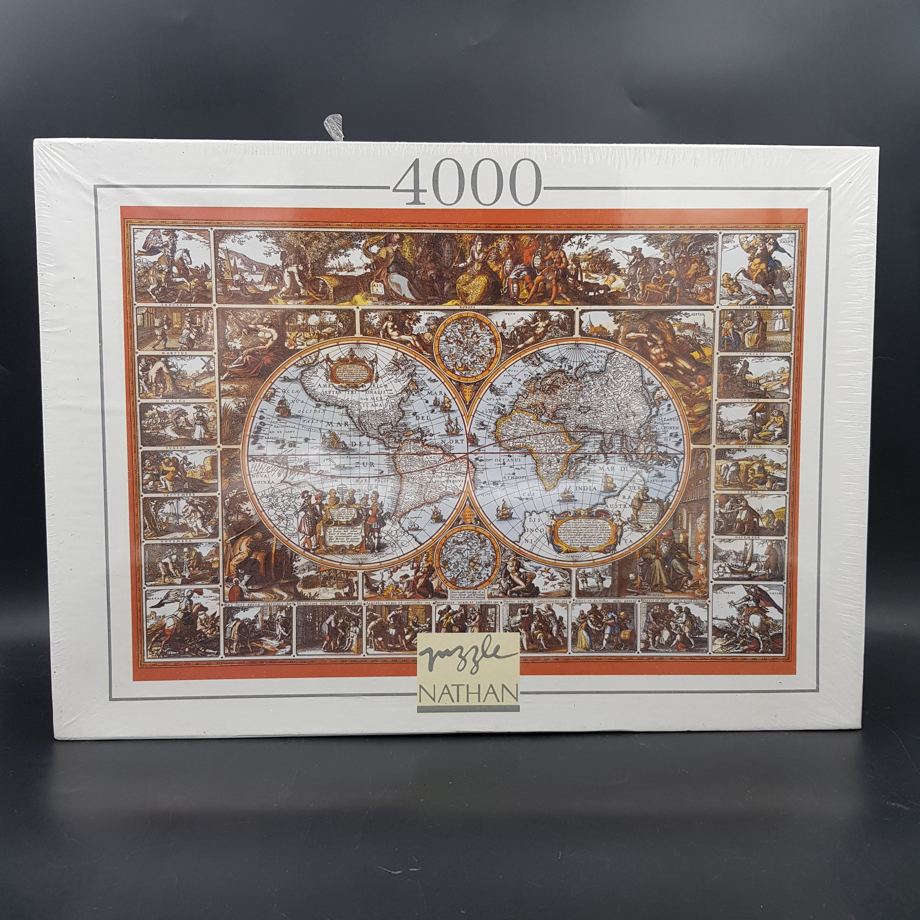 Educa Historic World Map Jigsaw Puzzle 4000 Pieces New Sealed Box Wear