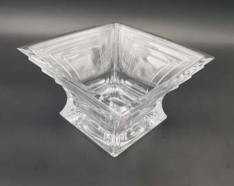Bohemian crystal square bowl / Item details below