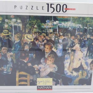 Rare ! Puzzle 1500 pièces, Bal du moulin de la galette par Renoir / Description détaillée ci-dessous