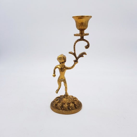 フランス ヴィンテージ キャンドルホルダー キャンドルスタンド 天使