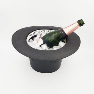 Vintage champagne cooler / Ice bucket | In the shape of a top hat | Moët & Chandon, France, 1980s | Height 20cm | See details below