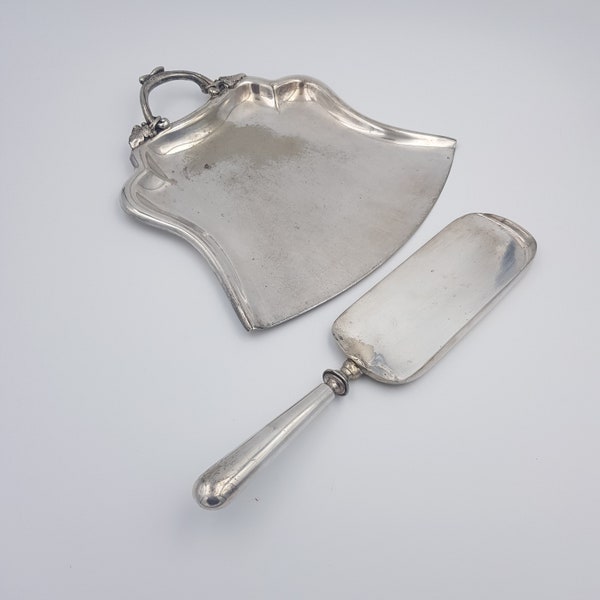 Crumb tray & Shovel | Silver plated | Oskar Wiskemann | See details below