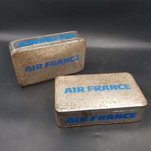 AIR FRANCE 2 metal boxes 1970s / 1980s used for medical care on Board of Air France flights | Poor condition | See details below