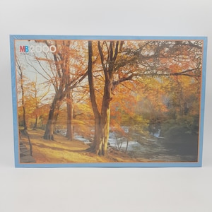 Jamais ouvert | 2000 pièces puzzle vintage MB 1989 | &quot;Automne&quot; | Paysage forestier | 101x67cm | Détails ci-dessous