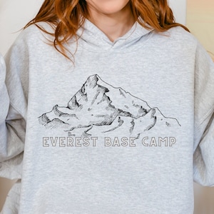 Everest Base Camp Hoody, Himalayas Hiking Sweatshirt, Nepal Crew Neck, Nepal Himalayas Sweater, Everest Hiking Hoodie, Trek Nepal