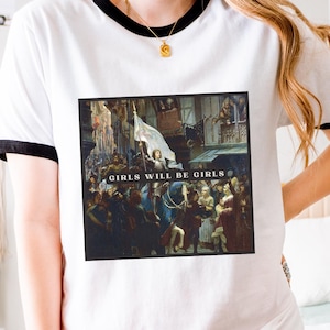 Joan of Arc Shirt, Feminist Baseball Tee, Female Warriors, Art History Gifts, Strong Women Shirt, Womens Rights Shirt, Empowered Women Tee