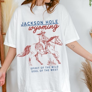 Jackson Hole Wyoming T-Shirt, Grand Teton T-Shirt, Grand Teton Nationalpark Geschenk, Jackson Wyoming Shirt, Grand Teton Cowgirl T-Shirt